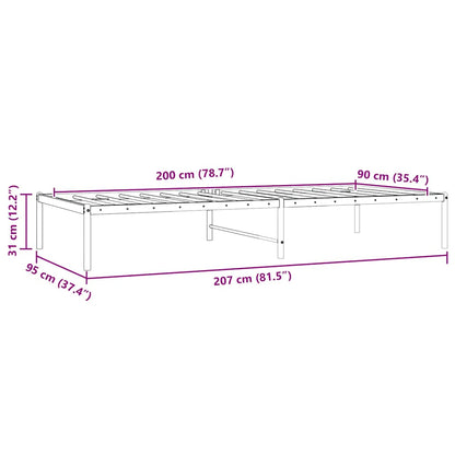 Giroletto in Metallo Bianco 90x200 cm | homemem39