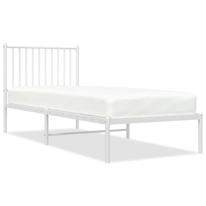 Giroletto con Testiera Metallo Bianco 80x200 cm | homemem39