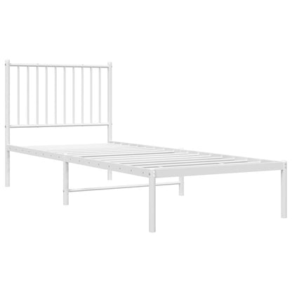 Giroletto con Testiera Metallo Bianco 80x200 cm | homemem39