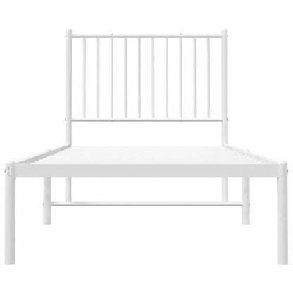 Giroletto con Testiera Metallo Bianco 80x200 cm | homemem39