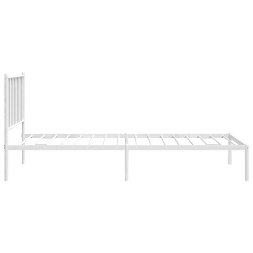 Giroletto con Testiera Metallo Bianco 80x200 cm | homemem39