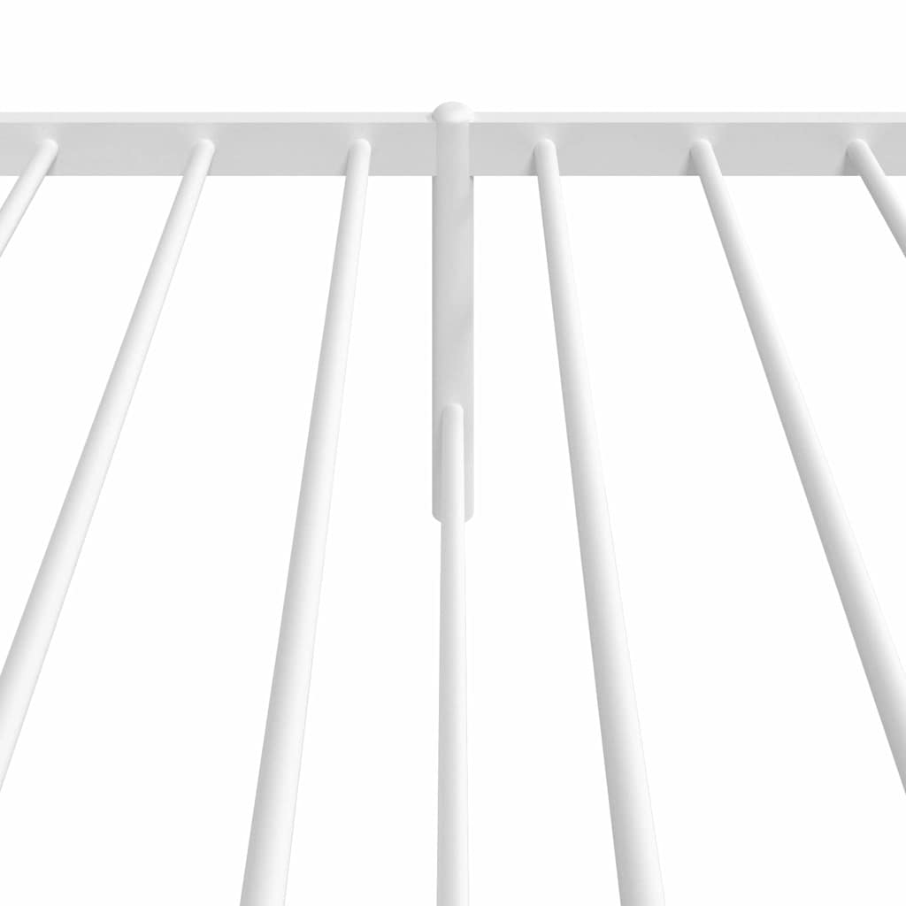 Giroletto con Testiera Metallo Bianco 80x200 cm | homemem39