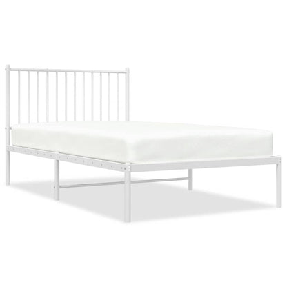Giroletto con Testiera Metallo Bianco 100x190 cm | homemem39