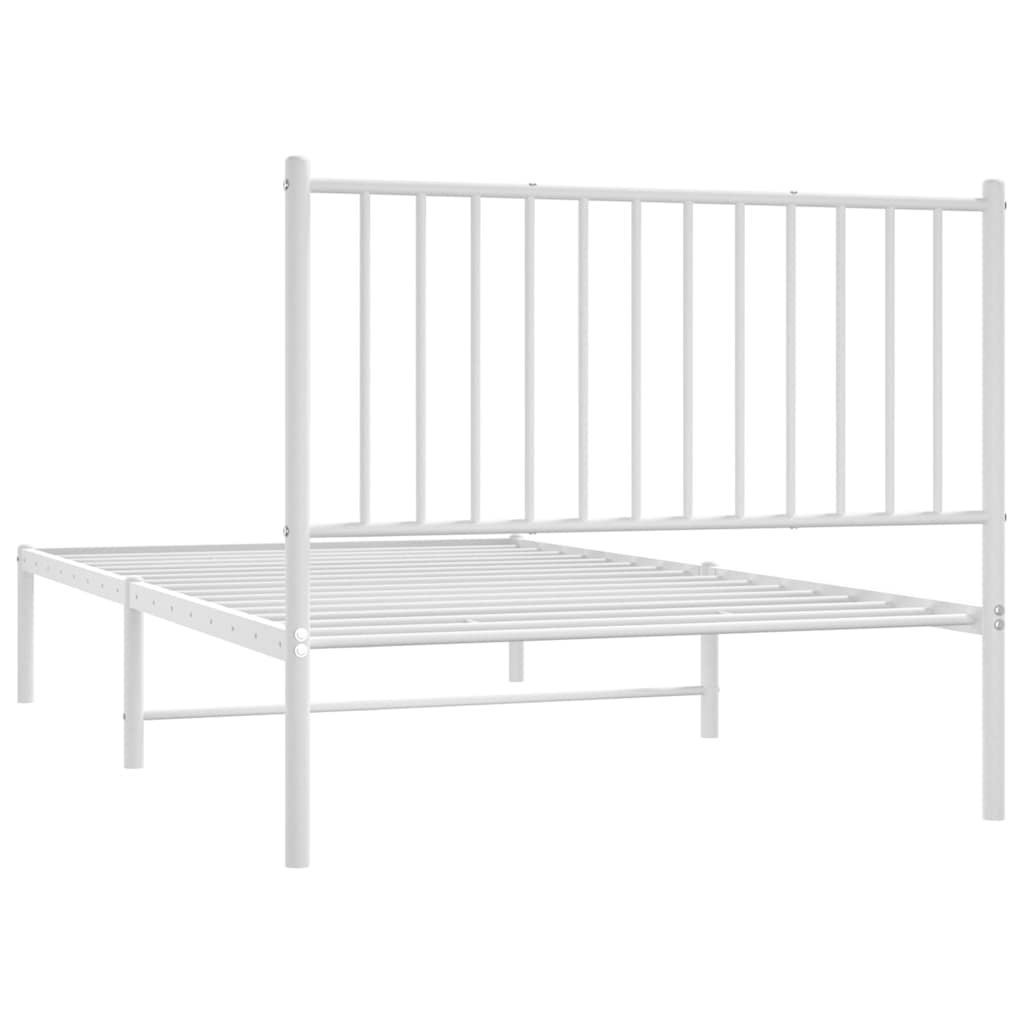 Giroletto con Testiera Metallo Bianco 100x190 cm | homemem39