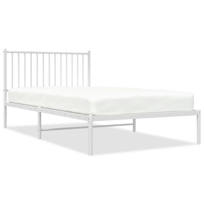 Giroletto con Testiera Metallo Bianco 107x203 cm - homemem39