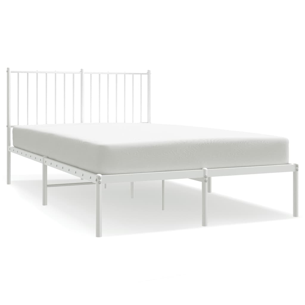 Giroletto con Testiera Metallo Bianco 120x190 cm | homemem39