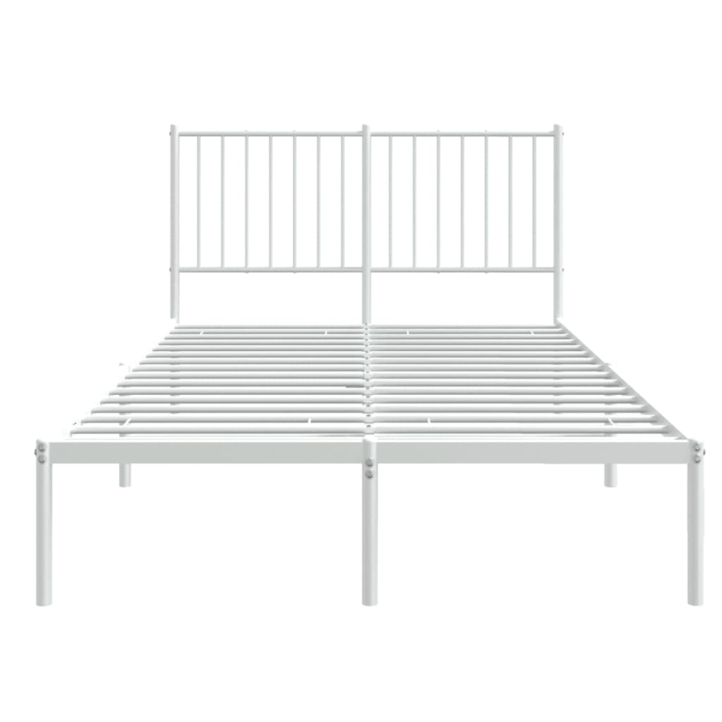 Giroletto con Testiera Metallo Bianco 120x190 cm | homemem39