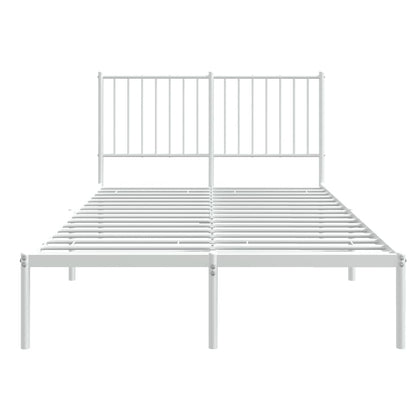 Giroletto con Testiera Metallo Bianco 120x190 cm | homemem39