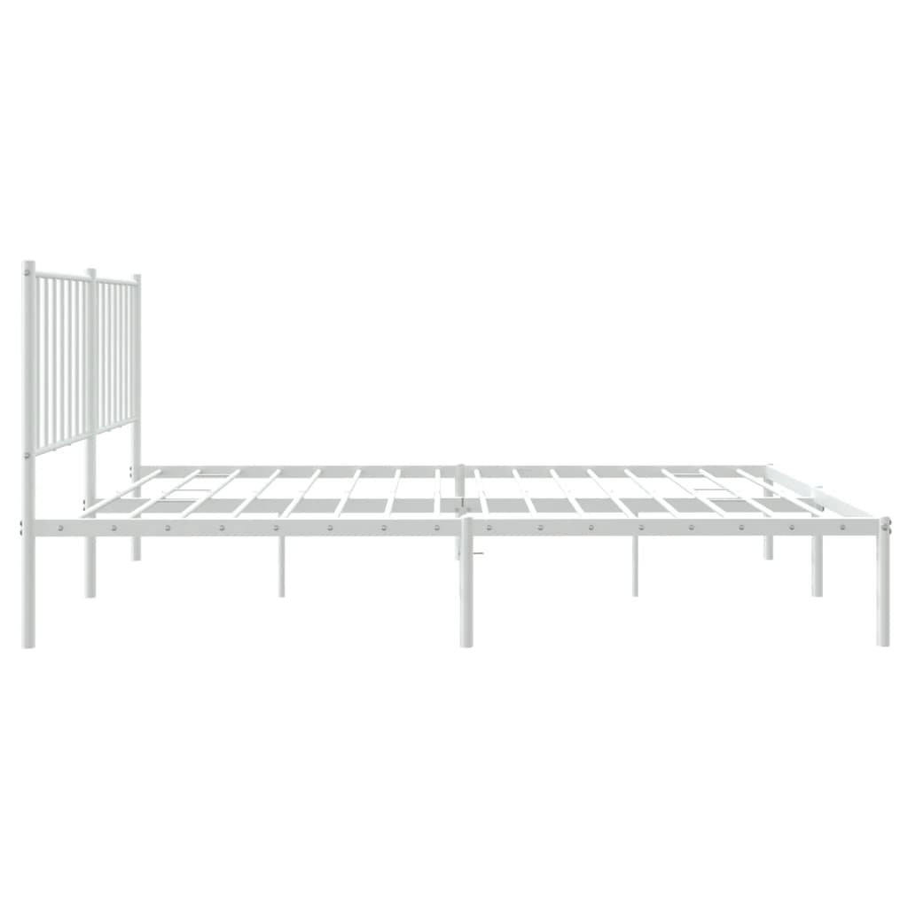Giroletto con Testiera Metallo Bianco 120x190 cm | homemem39