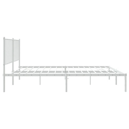 Giroletto con Testiera Metallo Bianco 120x190 cm | homemem39
