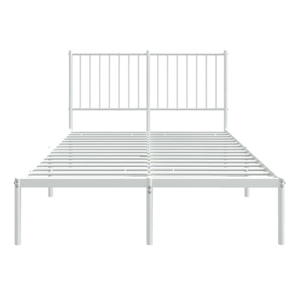 Giroletto con Testiera in Metallo Bianco 120x200 cm | homemem39