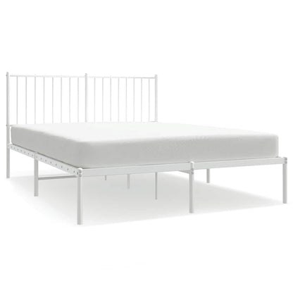 Giroletto con Testiera Metallo Bianco 135x190 cm | homemem39
