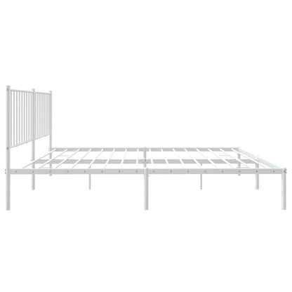 Giroletto con Testiera Metallo Bianco 150x200 cm