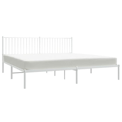 Giroletto con Testiera Metallo Bianco 193x203 cm | homemem39