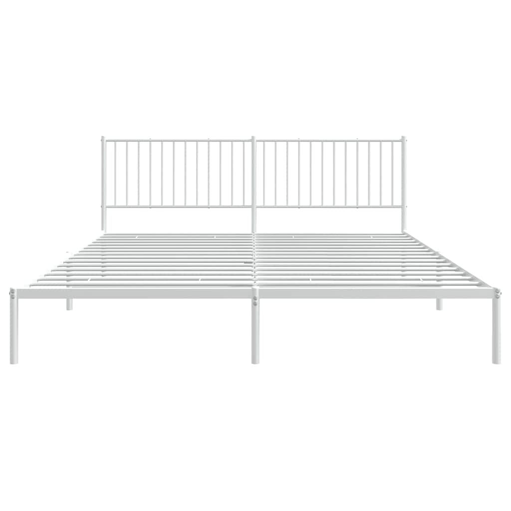Giroletto con Testiera Metallo Bianco 193x203 cm | homemem39