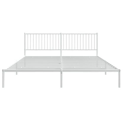 Giroletto con Testiera Metallo Bianco 193x203 cm | homemem39