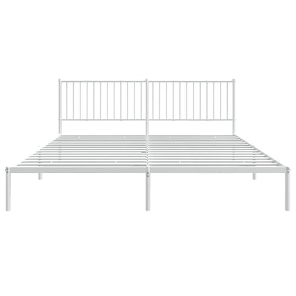 Giroletto con Testiera Metallo Bianco 193x203 cm