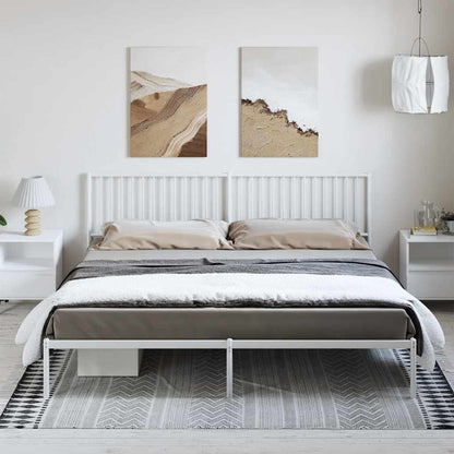 Giroletto con Testiera Metallo Bianco 193x203 cm | homemem39