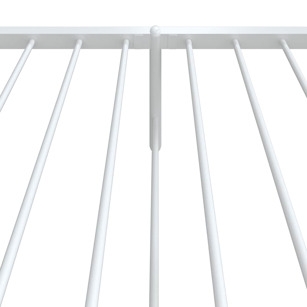 Giroletto con Testiera e Pediera Metallo Bianco 80x200 cm | homemem39