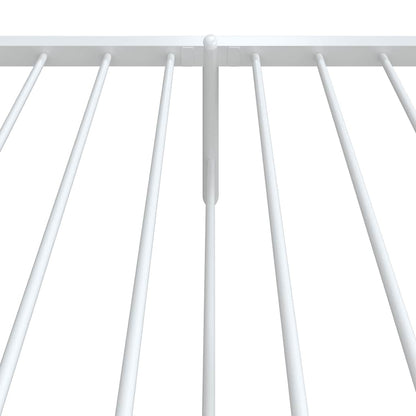 Giroletto con Testiera e Pediera Metallo Bianco 80x200 cm | homemem39