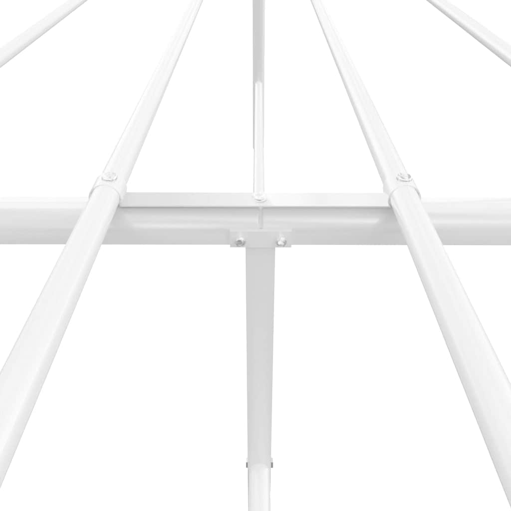 Giroletto con Testiera e Pediera Metallo Bianco 150x200 cm | homemem39