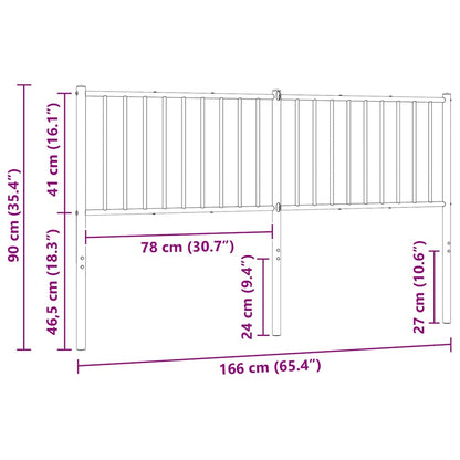 Testiera di Ricambio in Metallo Bianco 160 cm