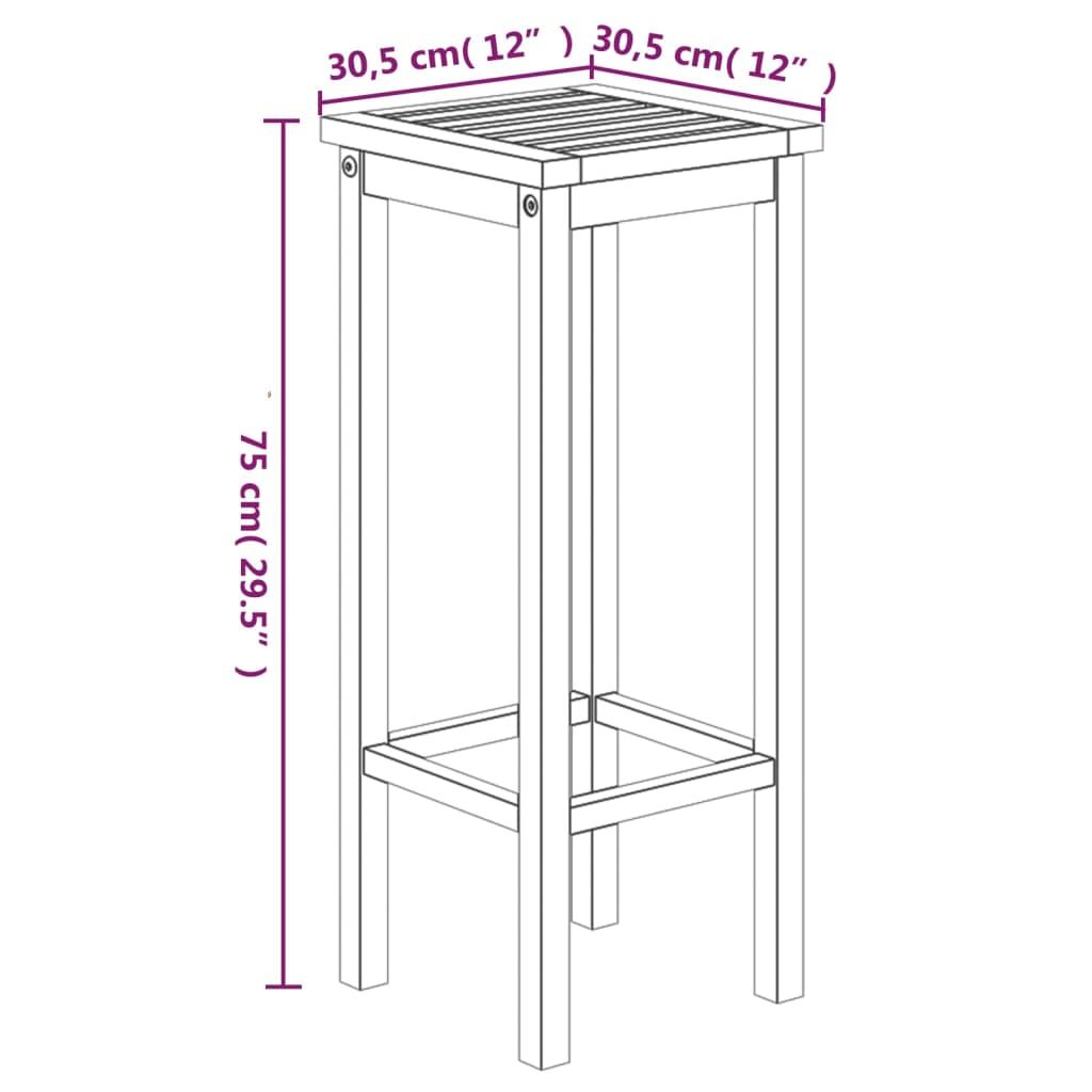 Set da Bar da Giardino 3 pz in Legno Massello di Acacia | homemem39