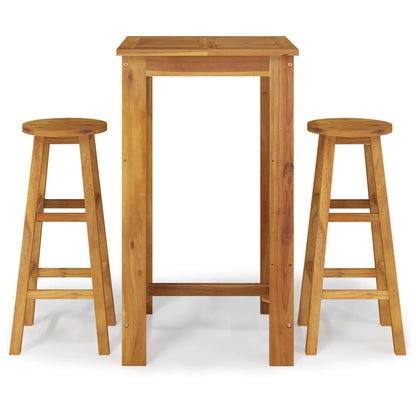 Set da Bar da Giardino 3 pz in Legno Massello di Acacia - homemem39
