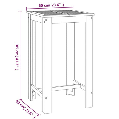 Set da Bar da Giardino 5 pz in Legno Massello di Acacia | homemem39