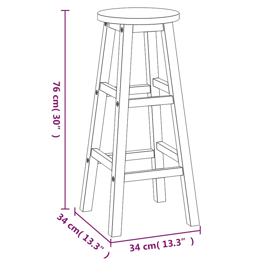 Set da Bar da Giardino 5 pz in Legno Massello di Acacia | homemem39