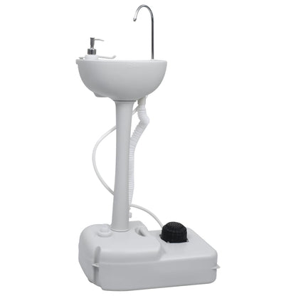 Set Toilette Portatile Campeggio Supporto Lavamani Tanica Acqua