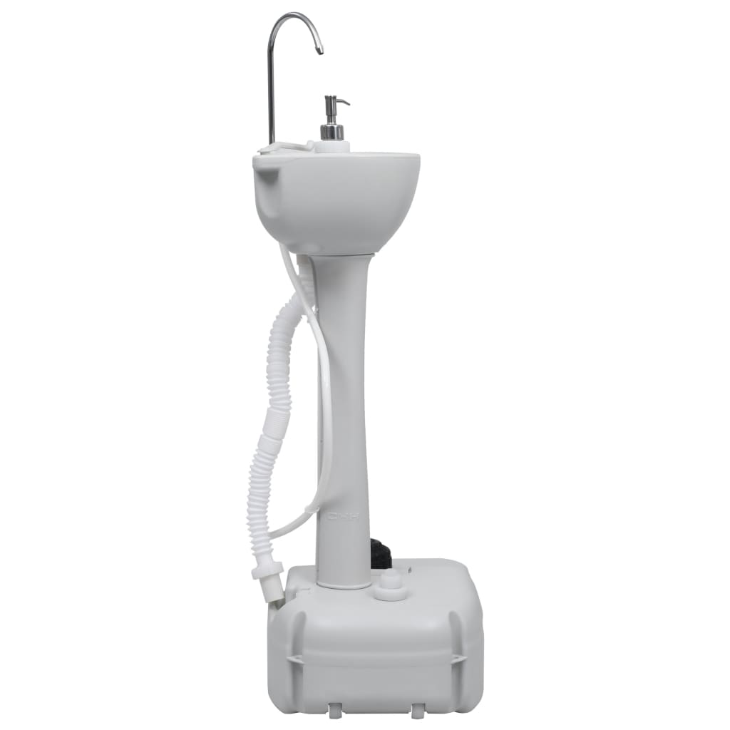 Set Toilette Portatile Campeggio Supporto Lavamani Tanica Acqua