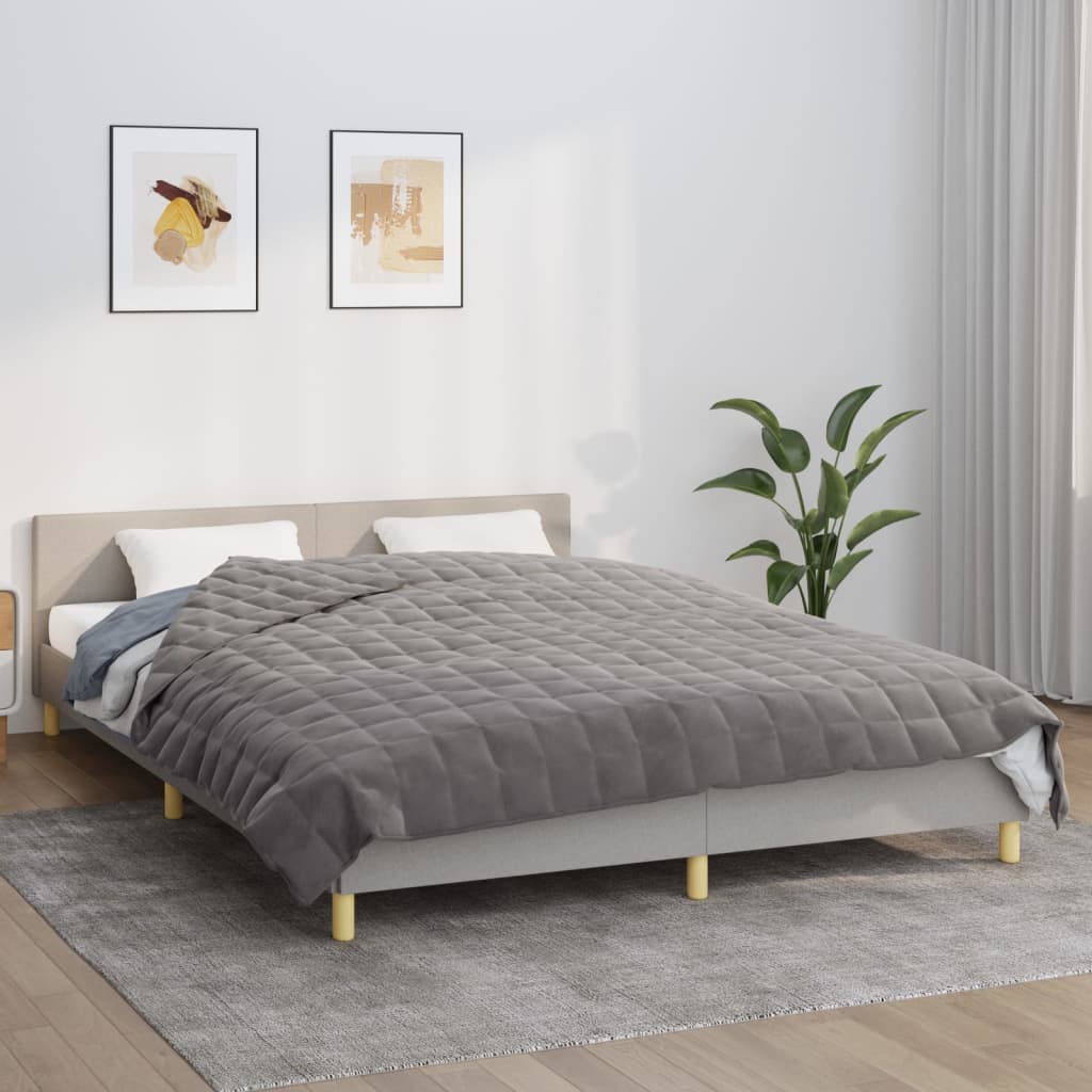 Coperta Ponderata Grigia 220x230 cm 15 kg Tessuto | homemem39