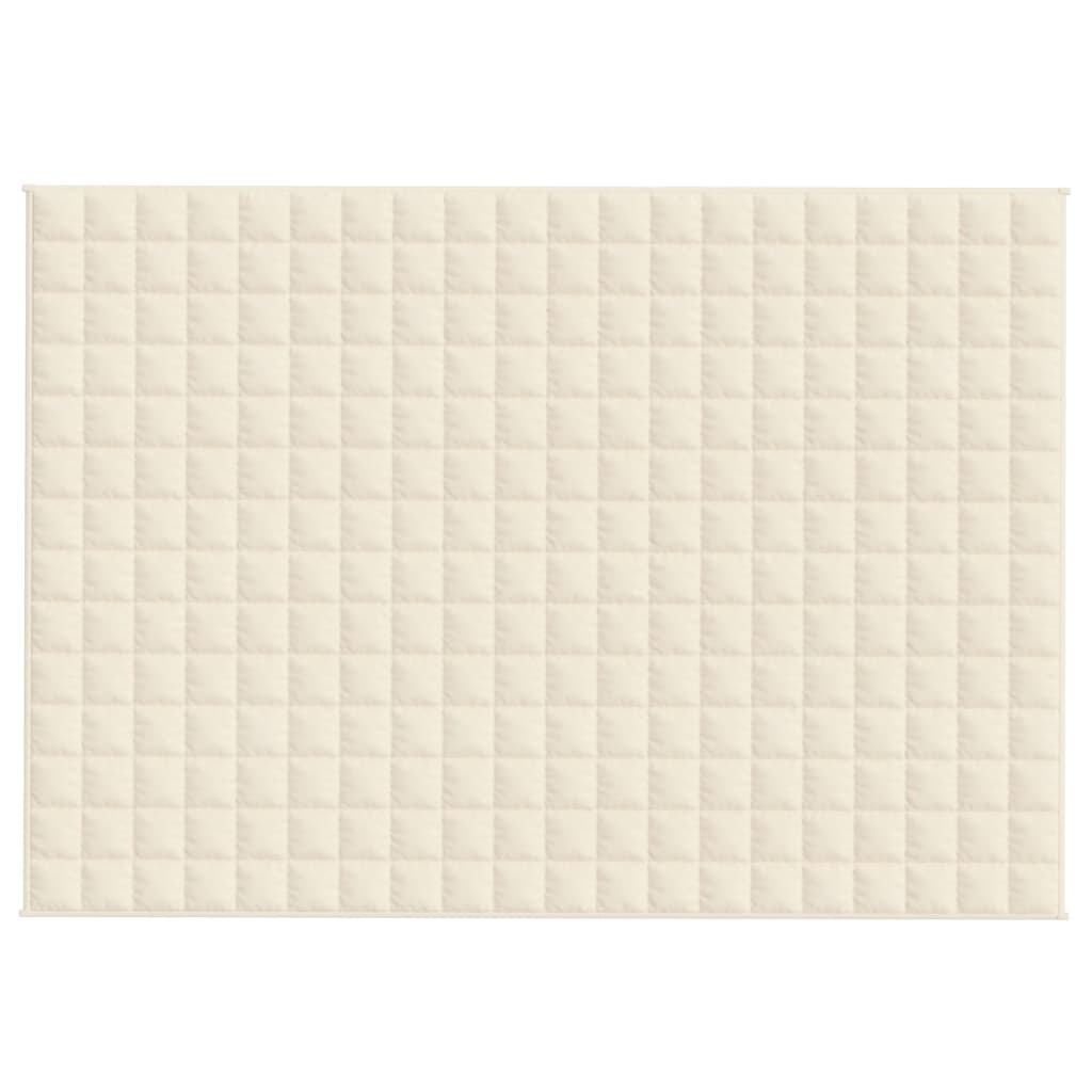 Coperta Ponderata Crema Chiaro 135x200 cm 10 kg Tessuto - homemem39