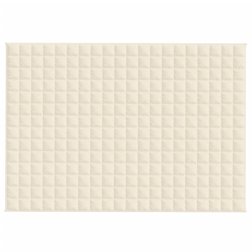 Coperta Ponderata Crema Chiaro 140x200 cm 10 kg Tessuto - homemem39