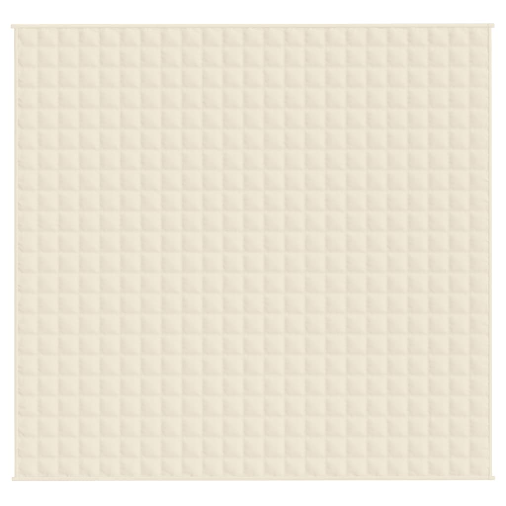 Coperta Ponderata Crema Chiaro 220x230 cm 15 kg Tessuto - homemem39