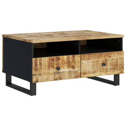 Tavolino da Soggiorno 80x54x40 cm Massello Mango e Multistrato | homemem39