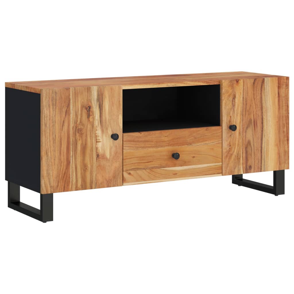Mobile TV 105x33,5x46cm Legno Massello Acacia Legno Multistrato - homemem39