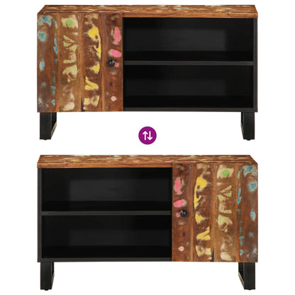 Mobile TV 80x33x46cm Legno Massello Recupero Legno Multistrato - homemem39