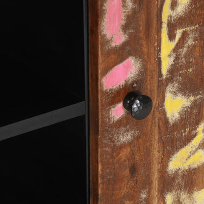 Mobile TV 80x33x46cm Legno Massello Recupero Legno Multistrato - homemem39