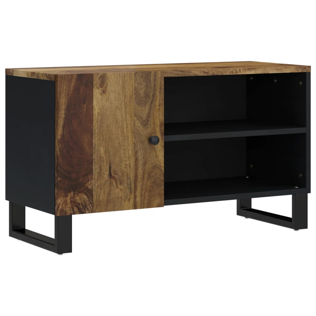 Mobile TV 80x33x46cm Legno Massello Mango e Legno Multistrato