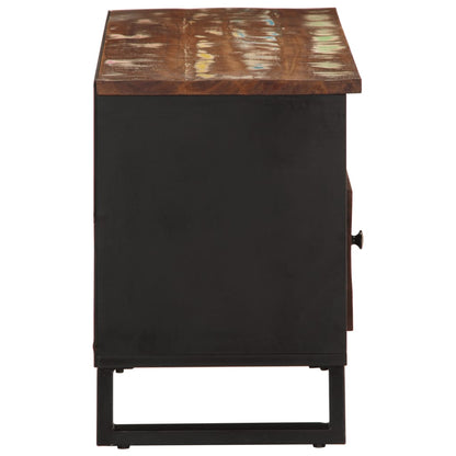 Mobile TV 100x33x46cm Legno Massello Recupero Legno Multistrato - homemem39