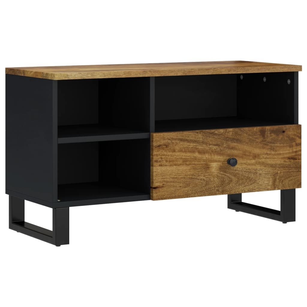 Mobile TV 80x33x46cm Legno Massello Mango e Legno Multistrato