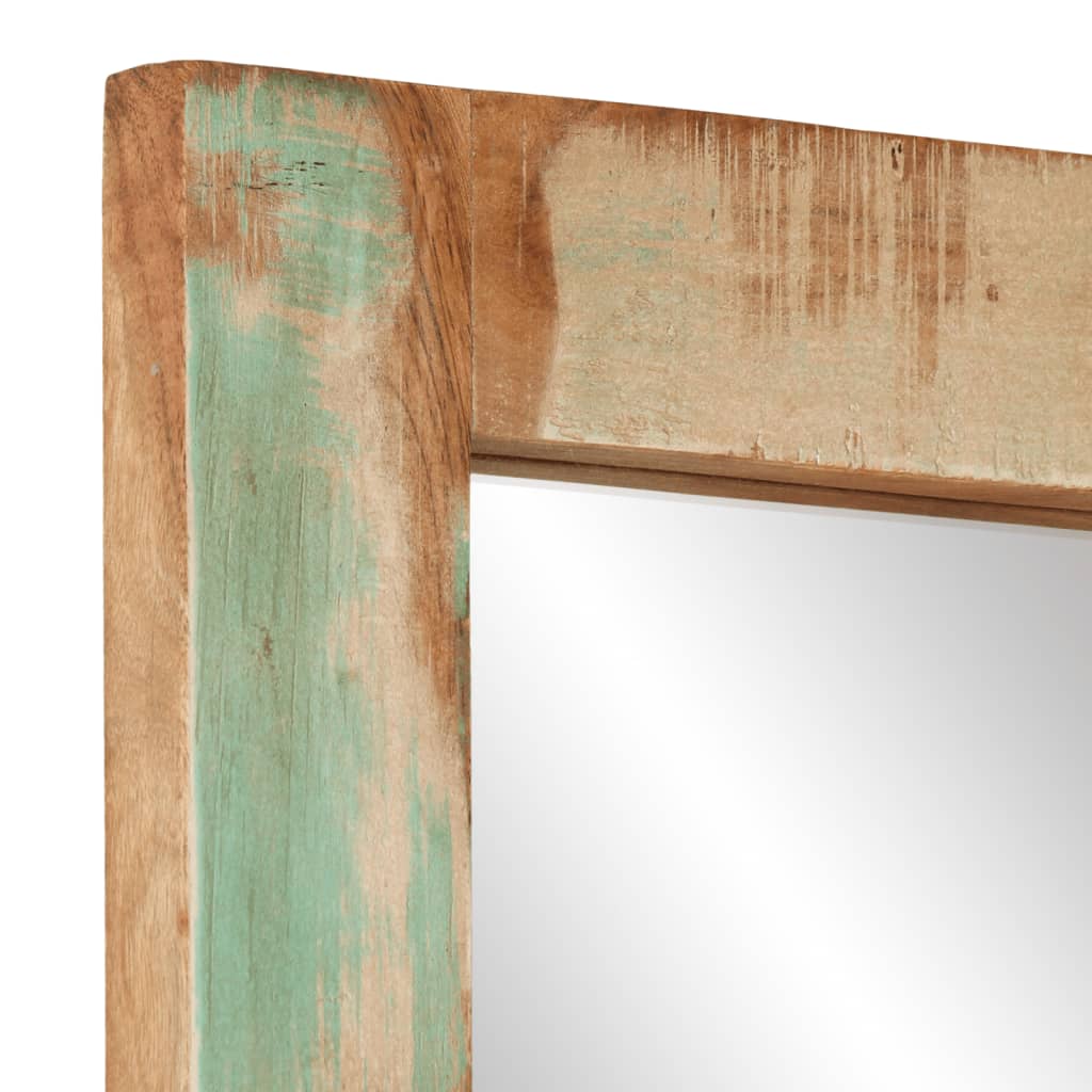 Specchio 70x50 cm in Legno Massello di Recupero e Vetro | homemem39