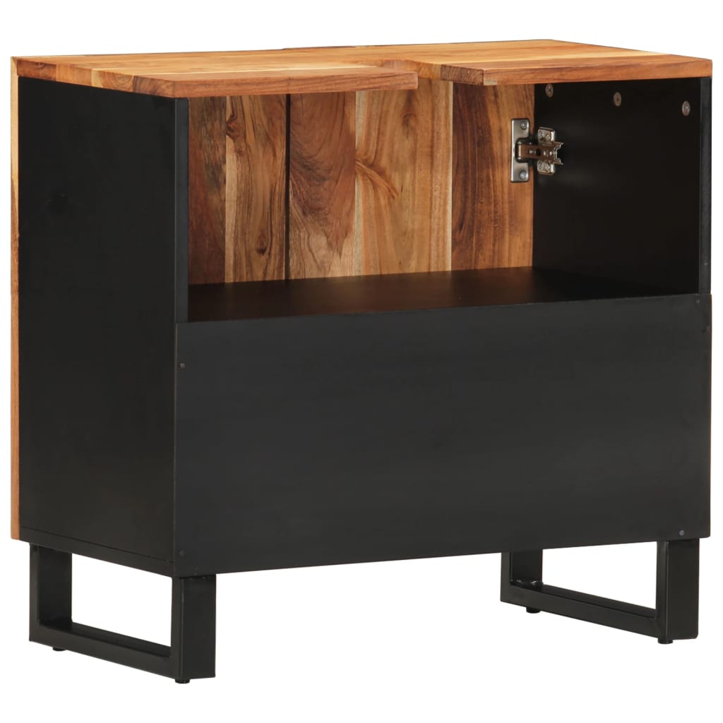 Mobile Lavabo 62x33x58 cm Legno Massello Acacia e Multistrato | homemem39