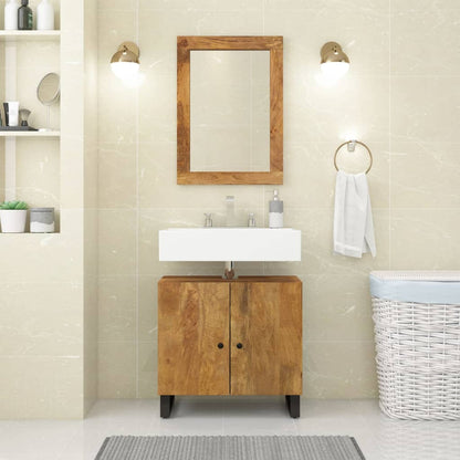 Mobile Lavabo 62x33x58cm Legno Massello Mango Legno Multistrato | homemem39