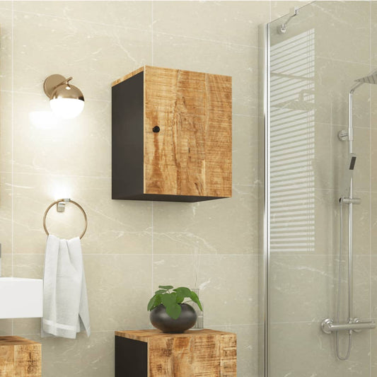 Mobile da Bagno a Parete 38x33x48 cm in Legno Massello di Mango | homemem39