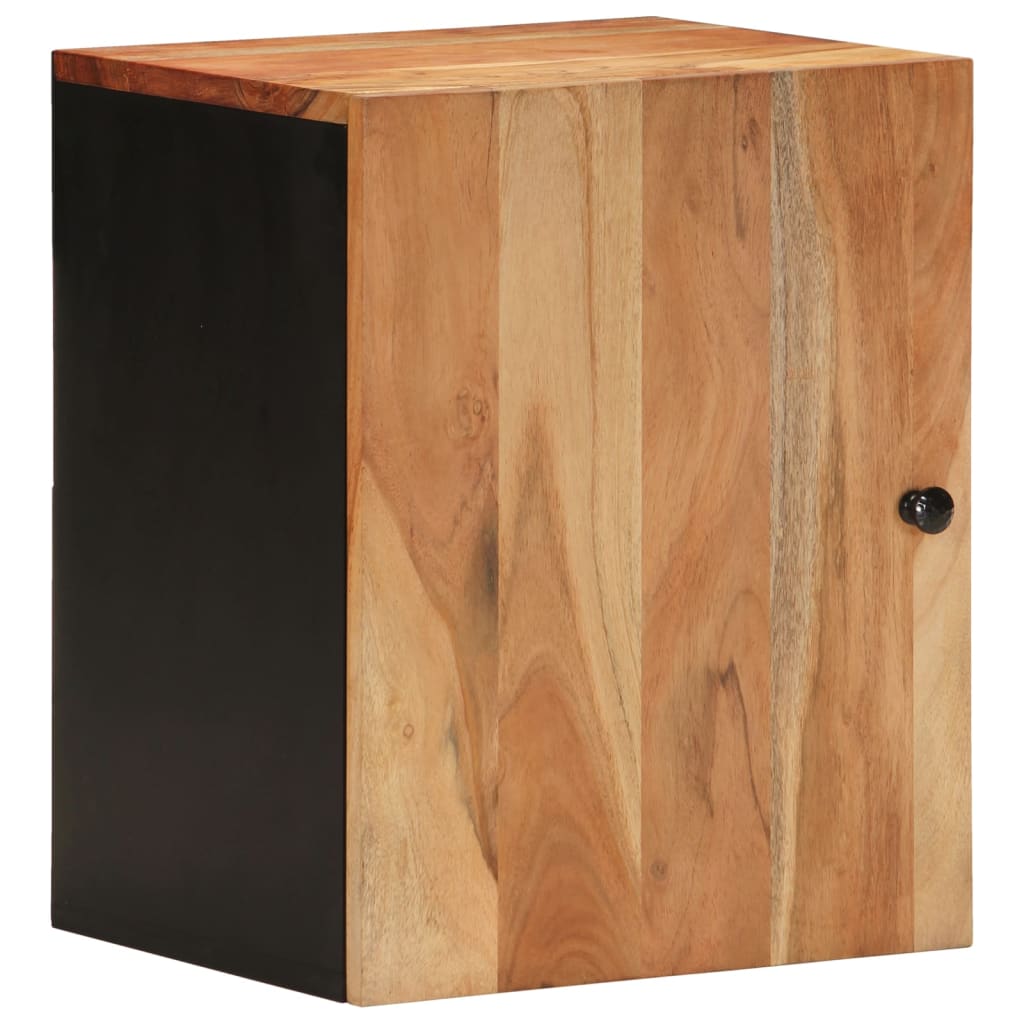 Mobile da Bagno a Parete 38x33x48cm in Legno Massello di Acacia | homemem39