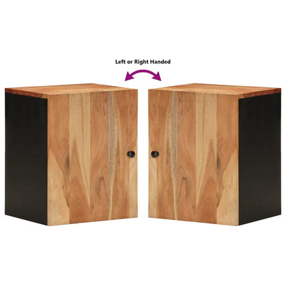 Mobile da Bagno a Parete 38x33x48cm in Legno Massello di Acacia | homemem39
