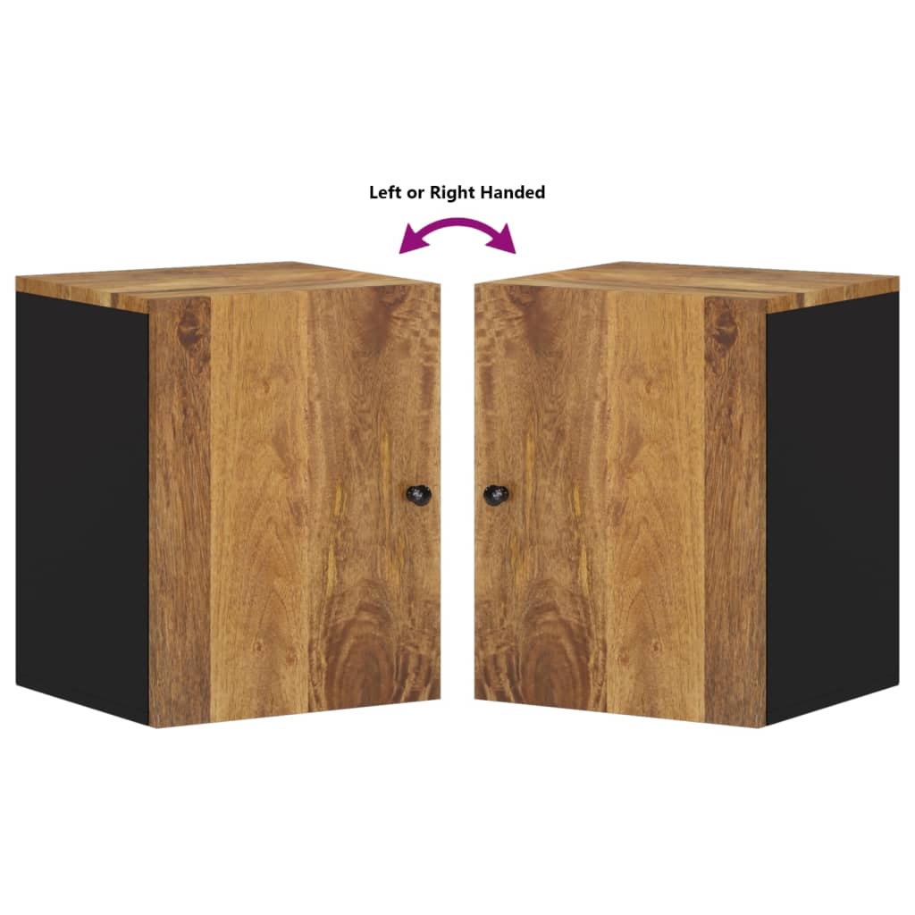 Mobile da Bagno a Parete 38x33x48 cm in Legno Massello di Mango | homemem39